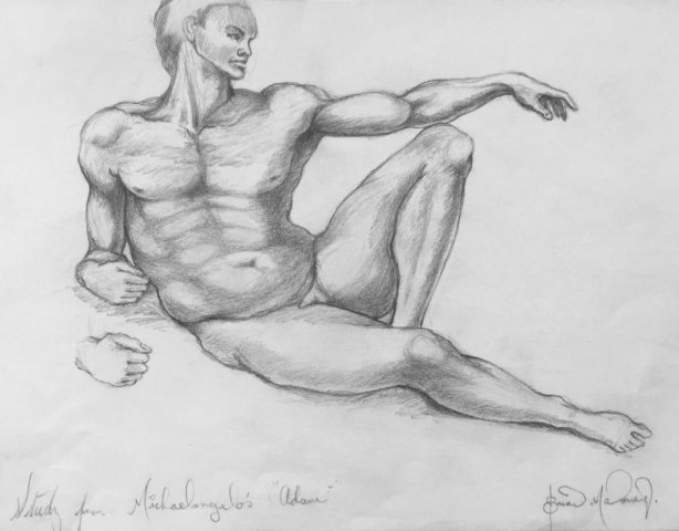 Study from Michelangelo's “Adam”