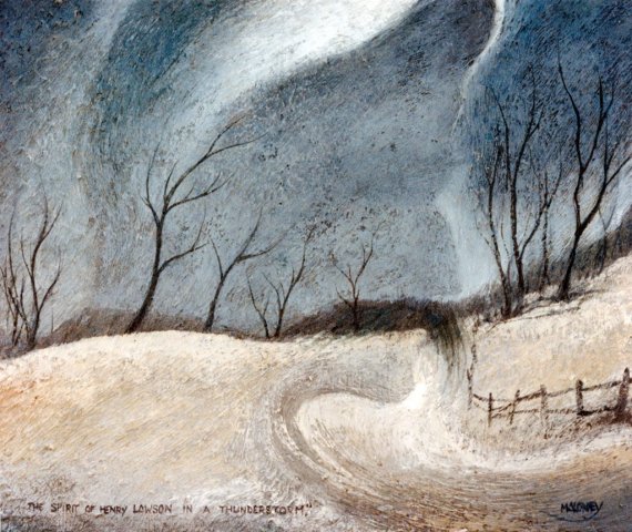 The Spirit of Henry Lawson in a thunderstorm