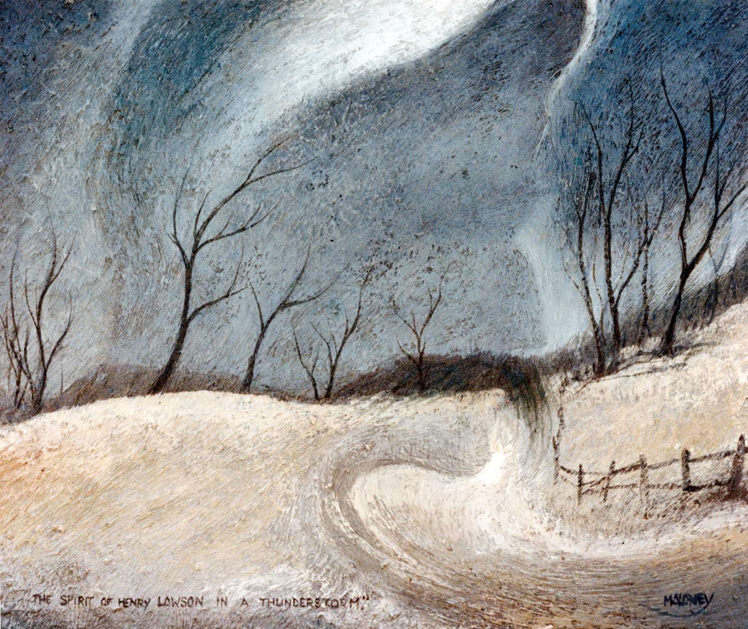 The Spirit of Henry Lawson in a thunderstorm