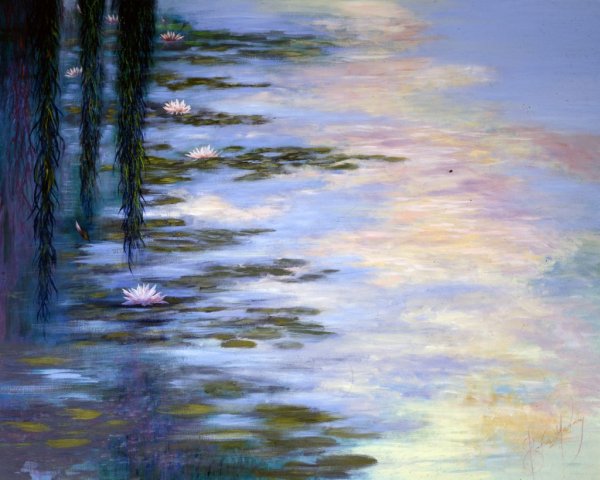 Water Lillies and Willows